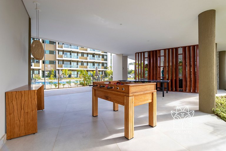 Estúdio Aconchegante com Vista para Piscina
