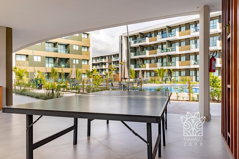 Estúdio Aconchegante com Vista para Piscina
