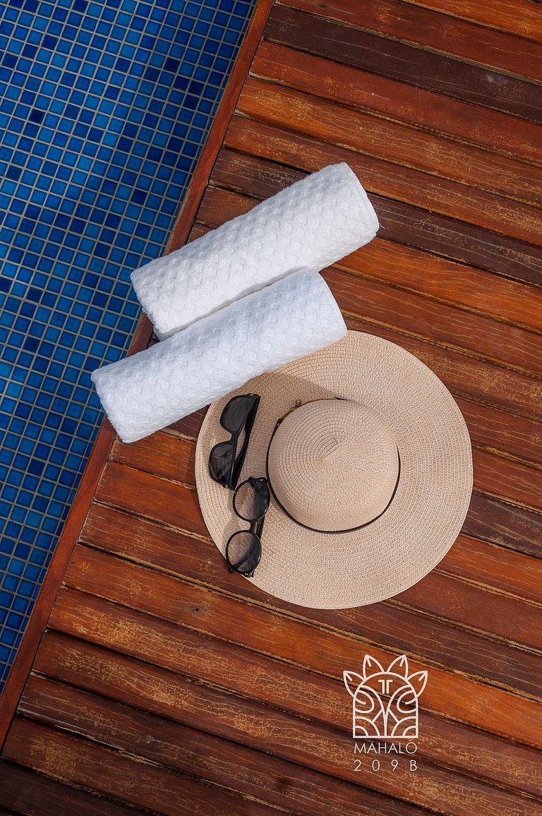 Estúdio Aconchegante com Vista para Piscina